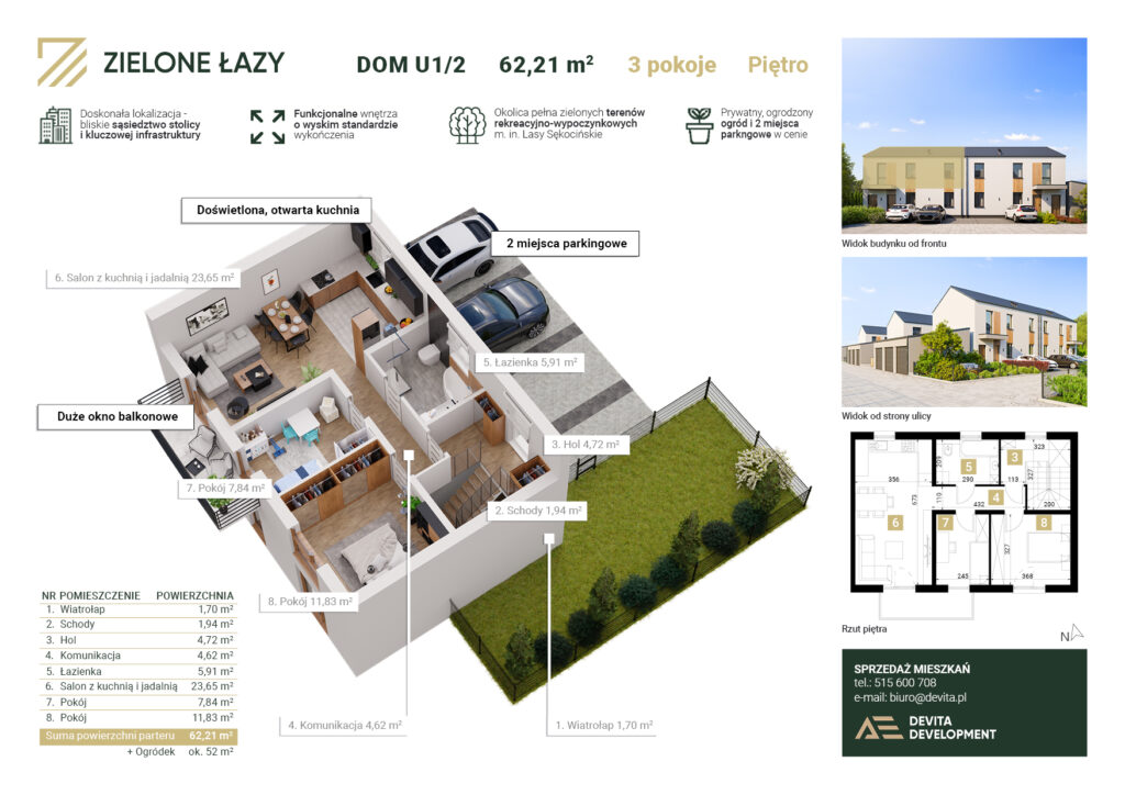 Rzut z&nbsp;układem mieszkania pod&nbsp;Warszawą