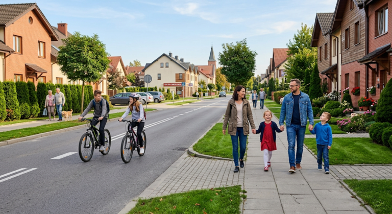 Bezpieczne osiedle domków jednorodzinnych pod Warszawą